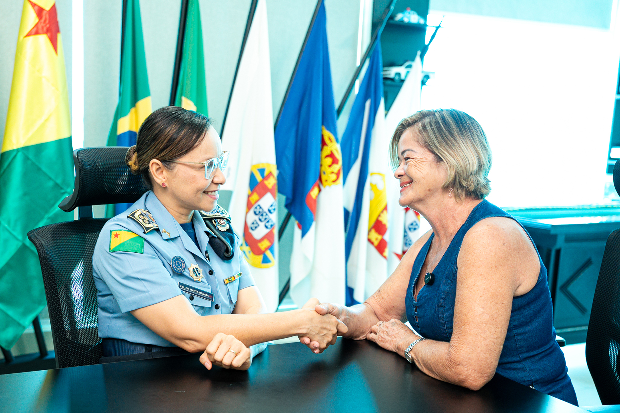 Maria encontrou uma família na Polícia Militar. Foto Davi Barbosa/PMAC