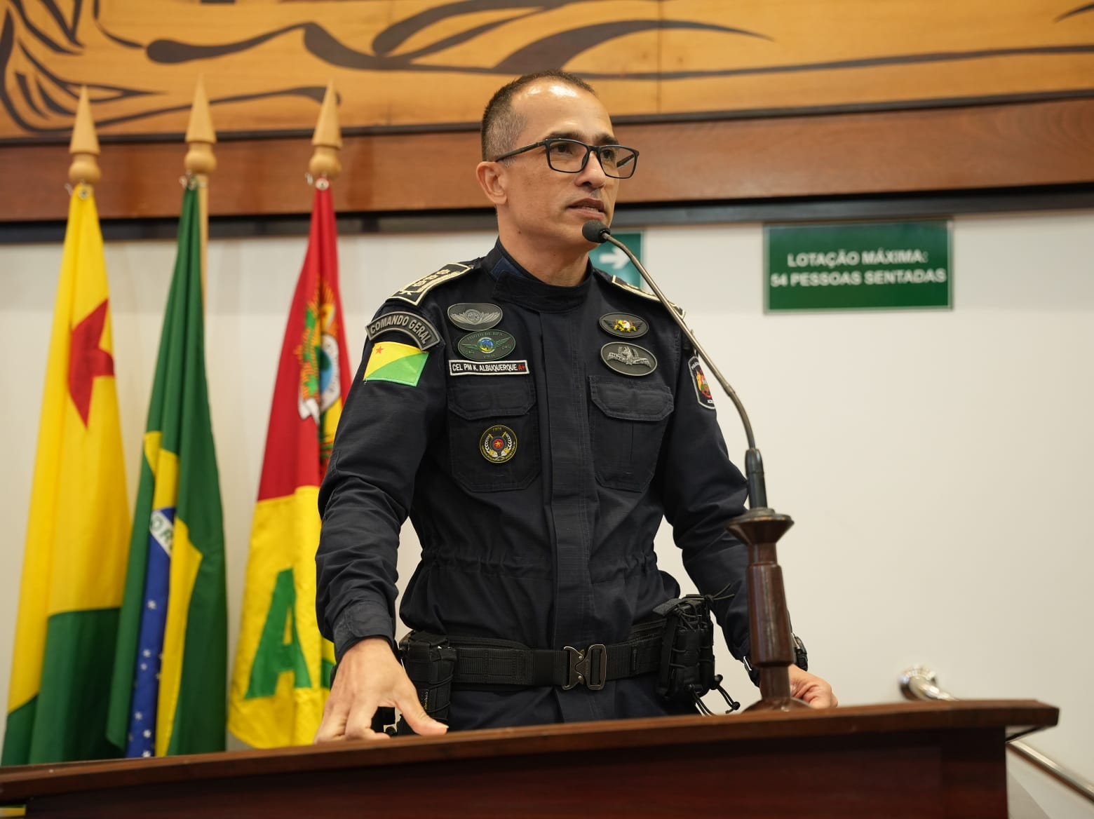 subcomandante-geral da PMAC, Coronel K. Albuquerque